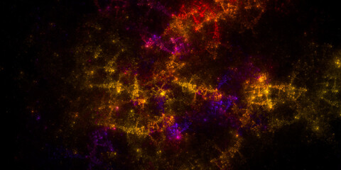 Banner Star field background . Starry outer space background texture . Colorful Starry Night Sky Outer Space background. 3D illustration
