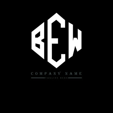 BEW letter logo design with polygon shape. BEW polygon logo monogram. BEW cube logo design. BEW hexagon vector logo template white and black colors. BEW monogram, BEW business and real estate logo. 