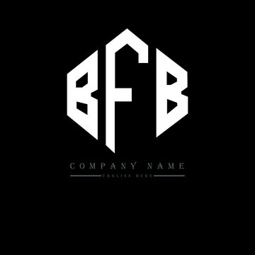 BFB letter logo design with polygon shape. BFB polygon logo monogram. BFB cube logo design. BFB hexagon vector logo template white and black colors. BFB monogram, BFB business and real estate logo. 
