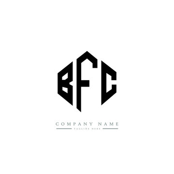 BFC letter logo design with polygon shape. BFC polygon logo monogram. BFC cube logo design. BFC hexagon vector logo template white and black colors. BFC monogram, BFC business and real estate logo. 