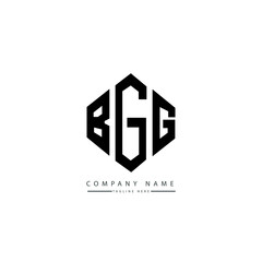 BGG letter logo design with polygon shape. BGG polygon logo monogram. BGG cube logo design. BGG hexagon vector logo template white and black colors. BGG monogram, BGG business and real estate logo. 