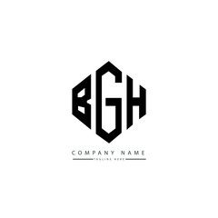 BGH letter logo design with polygon shape. BGH polygon logo monogram. BGH cube logo design. BGH hexagon vector logo template white and black colors. BGH monogram, BGH business and real estate logo. 
