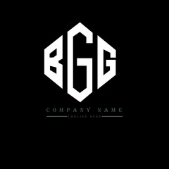 BGG letter logo design with polygon shape. BGG polygon logo monogram. BGG cube logo design. BGG hexagon vector logo template white and black colors. BGG monogram, BGG business and real estate logo. 