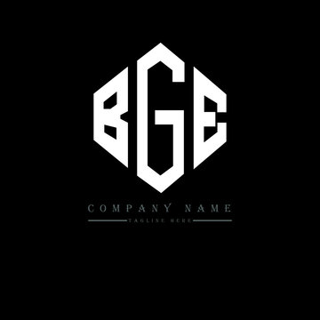 BGE letter logo design with polygon shape. BGE polygon logo monogram. BGE cube logo design. BGE hexagon vector logo template white and black colors. BGE monogram, BGE business and real estate logo. 