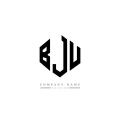 BJU letter logo design with polygon shape. BJU polygon logo monogram. BJU cube logo design. BJU hexagon vector logo template white and black colors. BJU monogram, BJU business and real estate logo. 