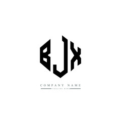 BJX letter logo design with polygon shape. BJX polygon logo monogram. BJX cube logo design. BJX hexagon vector logo template white and black colors. BJX monogram, BJX business and real estate logo. 