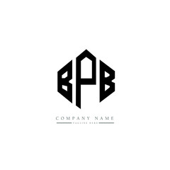 BPB letter logo design with polygon shape. BPB polygon logo monogram. BPB cube logo design. BPB hexagon vector logo template white and black colors. BPB monogram, BPB business and real estate logo. 