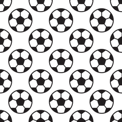 The model on a football subject. Seamless background. The vector model with black and white elements.