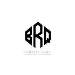 BRQ letter logo design with polygon shape. BRQ polygon logo monogram. BRQ cube logo design. BRQ hexagon vector logo template white and black colors. BRQ monogram, BRQ business and real estate logo. 