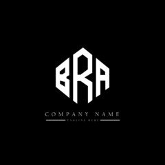 BRA letter logo design with polygon shape. BRA polygon logo monogram. BRA cube logo design. BRA hexagon vector logo template white and black colors. BRA monogram, BRA business and real estate logo. 