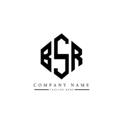 BSR letter logo design with polygon shape. BSR polygon logo monogram. BSR cube logo design. BSR hexagon vector logo template white and black colors. BSR monogram, BSR business and real estate logo. 