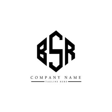 BSR letter logo design with polygon shape. BSR polygon logo monogram. BSR cube logo design. BSR hexagon vector logo template white and black colors. BSR monogram, BSR business and real estate logo. 