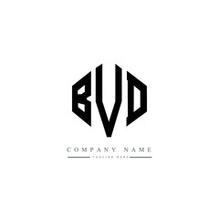 BVD letter logo design with polygon shape. BVD polygon logo monogram. BVD cube logo design. BVD hexagon vector logo template white and black colors. BVD monogram, BVD business and real estate logo. 