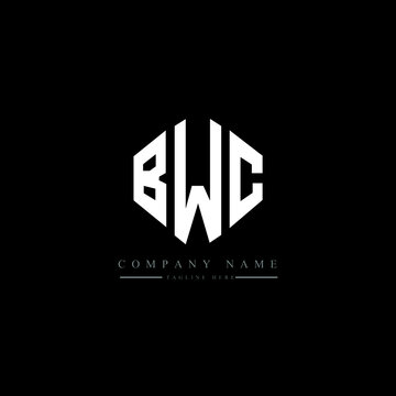 BWC letter logo design with polygon shape. BWC polygon logo monogram. BWC cube logo design. BWC hexagon vector logo template white and black colors. BWC monogram, BWC business and real estate logo. 