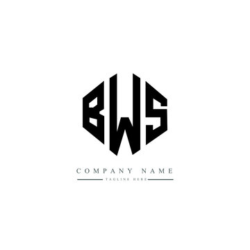 BWS letter logo design with polygon shape. BWS polygon logo monogram. BWS cube logo design. BWS hexagon vector logo template white and black colors. BWS monogram, BWS business and real estate logo. 