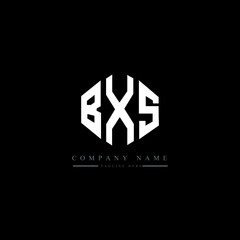 BXS letter logo design with polygon shape. BXS polygon logo monogram. BXS cube logo design. BXS hexagon vector logo template white and black colors. BXS monogram, BXS business and real estate logo. 