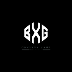 BXG letter logo design with polygon shape. BXG polygon logo monogram. BXG cube logo design. BXG hexagon vector logo template white and black colors. BXG monogram, BXG business and real estate logo. 