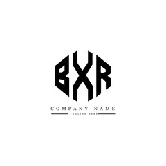 BXR letter logo design with polygon shape. BXR polygon logo monogram. BXR cube logo design. BXR hexagon vector logo template white and black colors. BXR monogram, BXR business and real estate logo. 