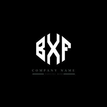 BXF letter logo design with polygon shape. BXF polygon logo monogram. BXF cube logo design. BXF hexagon vector logo template white and black colors. BXF monogram, BXF business and real estate logo. 