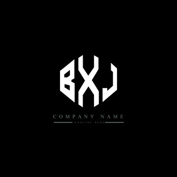 BXJ letter logo design with polygon shape. BXJ polygon logo monogram. BXJ cube logo design. BXJ hexagon vector logo template white and black colors. BXJ monogram, BXJ business and real estate logo. 