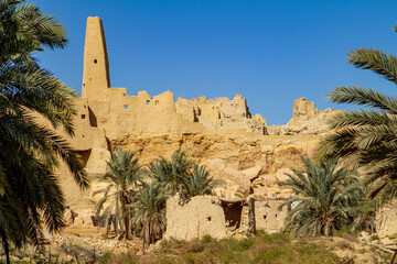 The Temple of Ammon in the oasis town of Siwa in Egypt - obrazy, fototapety, plakaty