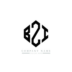 BZI letter logo design with polygon shape. BZI polygon logo monogram. BZI cube logo design. BZI hexagon vector logo template white and black colors. BZI monogram, BZI business and real estate logo. 