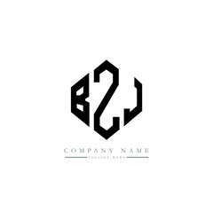BZJ letter logo design with polygon shape. BZJ polygon logo monogram. BZJ cube logo design. BZJ hexagon vector logo template white and black colors. BZJ monogram, BZJ business and real estate logo. 