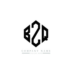 BZQ letter logo design with polygon shape. BZQ polygon logo monogram. BZQ cube logo design. BZQ hexagon vector logo template white and black colors. BZQ monogram, BZQ business and real estate logo. 