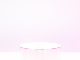 The podium is realistic. 3d rendering.