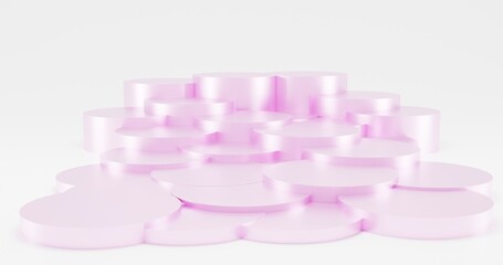 The podium is realistic. 3d rendering.