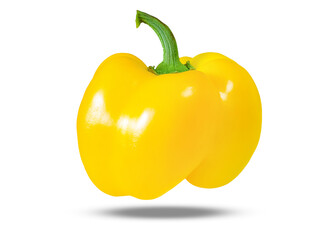 Yellow pepper isolated on white background