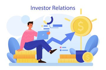 Investor relations concept. Investings involvement, project investment strategy