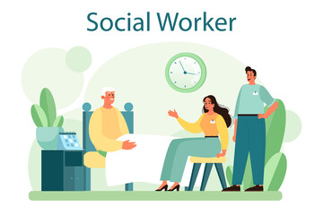 Social worker. Charity volunteer community support and take care of people