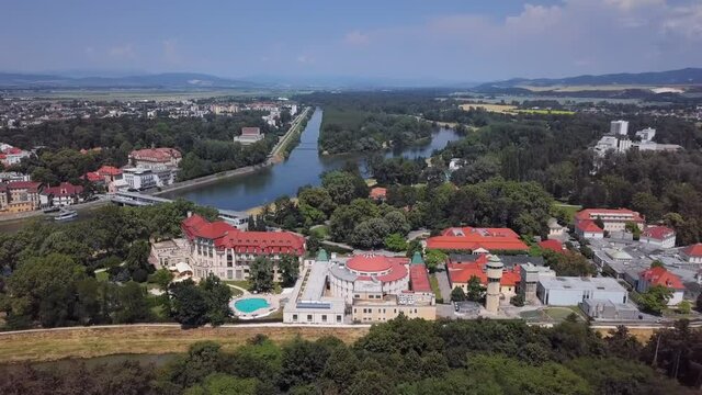 Aerial view of Piestany, Slovakia.