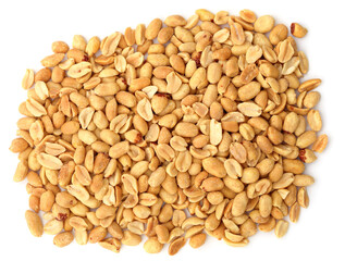 Pile of roasted peanut seeds.