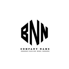 BNN letter logo design with polygon shape. BNN polygon logo monogram. BNN cube logo design. BNN hexagon vector logo template white and black colors. BNN monogram, BNN business and real estate logo. 