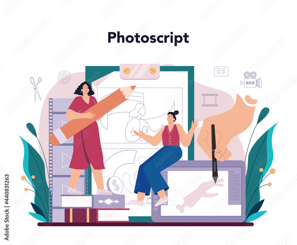 Poster motion or video designer. artist create computer animation