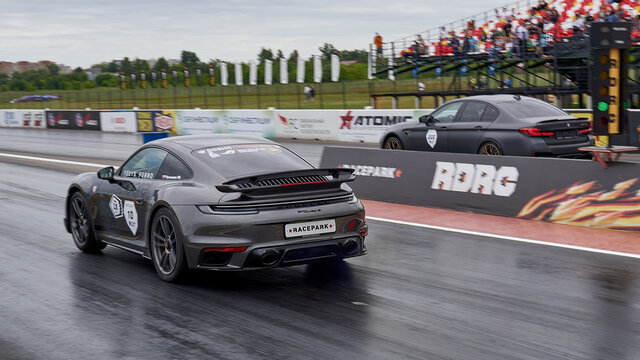 Moscow, Russia - 06.05.2021: on the territory of RDRC Racepark (Bykovo airfield) in Moscow, the world's only supercar festival "Unlim 500 +" was held for the 23rd time