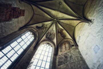 stained glass window in church