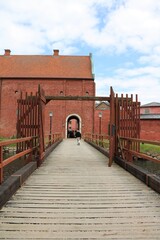 Fototapeta na wymiar Bridge to Citadel Landskrona in Sweden