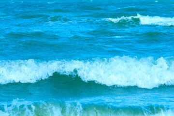 Obraz na płótnie Canvas Ocean waves background. Fresh backdrop.