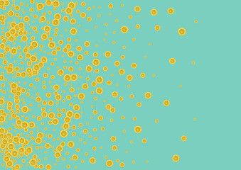 Juicy Citrus Background Green Vector. Splash Decoration. Bright Fruit Template. Piece Juicy Pattern.