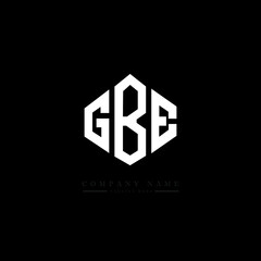 GBE letter logo design with polygon shape. GBE polygon logo monogram. GBE cube logo design. GBE hexagon vector logo template white and black colors. GBE monogram, GBE business and real estate logo. 