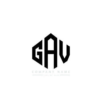 GAV letter logo design with polygon shape. GAV polygon logo monogram. GAV cube logo design. GAV hexagon vector logo template white and black colors. GAV monogram, GAV business and real estate logo. 