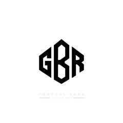 GBR letter logo design with polygon shape. GBR polygon logo monogram. GBR cube logo design. GBR hexagon vector logo template white and black colors. GBR monogram, GBR business and real estate logo. 