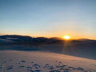 sunset in the desert