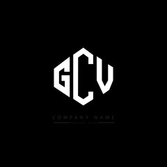 GCV letter logo design with polygon shape. GCV polygon logo monogram. GCV cube logo design. GCV hexagon vector logo template white and black colors. GCV monogram, GCV business and real estate logo. 