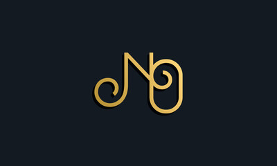 Luxury fashion initial letter NO logo.