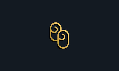 Luxury fashion initial letter OO logo.