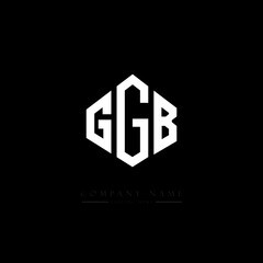 GGB letter logo design with polygon shape. GGB polygon logo monogram. GGB cube logo design. GGB hexagon vector logo template white and black colors. GGB monogram, GGB business and real estate logo. 